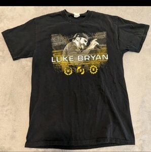 Luke Bryan T Shirt Men's Medium Black Huntin Fishing Loving Every Day Tour